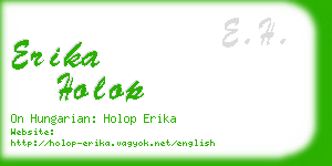 erika holop business card